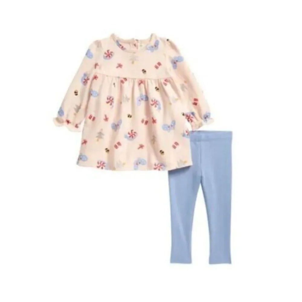 TUCKER + TATE | Glittery Holiday Tunic & Pants Fleece Set - [size 24 months]